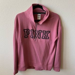 VS Pink half zip sweatshirt